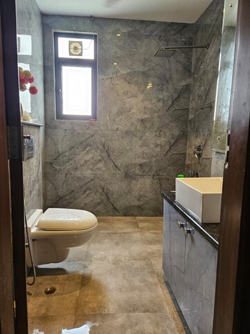 Bathroom in 3 BHK Builder Floor at Sushant Lok ii – for Rent