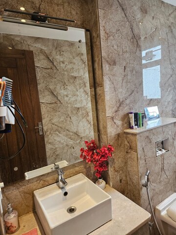 Bathroom in 3 BHK Builder Floor at Sushant Lok ii – for Rent