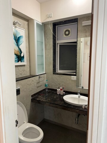 Bathroom in 2 BHK Apartment at LnT Crescent Bay T3, Parel – for Rent
