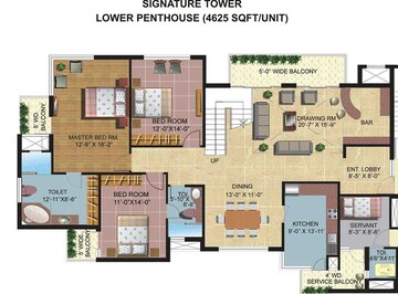 Master Plan in 3 BHK Apartment at Omaxe Spa Village, Sector 78 – for Rent