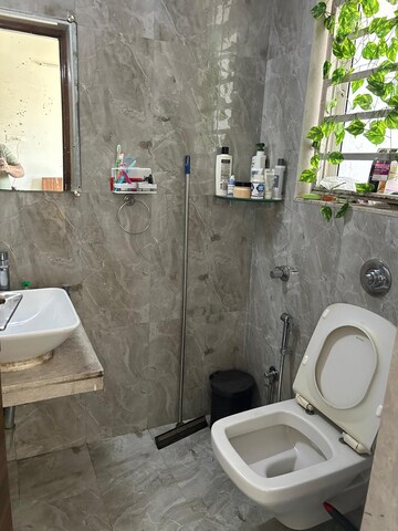 Bathroom in 2 BHK Apartment at Romell Aether, Goregaon East – for Rent