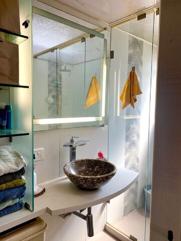 Bathroom in 3 BHK Apartment at Khar West – for Rent