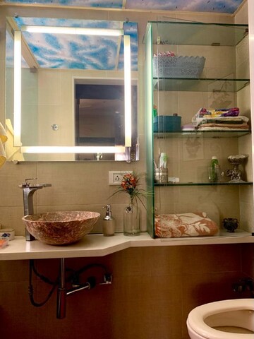 Bathroom in 3 BHK Apartment at Khar West – for Rent
