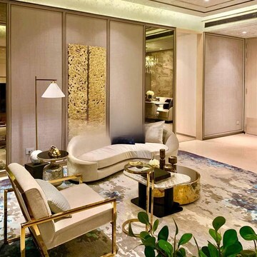 Living Room in 4 BHK Apartment at Rustomjee Crown, Prabhadevi – for Rent