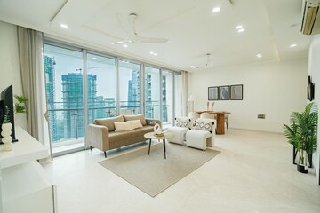 Living Room in 3 BHK Apartment at Oberoi Realty Exquisite, Goregaon East – for Sale
