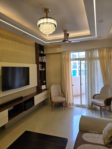 Living Room in 3 BHK Apartment at Keltech Golf Vista, Dundahera – for Rent