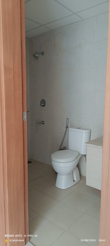 Bathroom in 3 BHK Apartment at Bhartiya Nikoo Homes, Thanisandra Main Road – for Rent