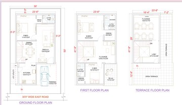 Floor Plan in 3 BHK Villa at Mallampet – for Sale