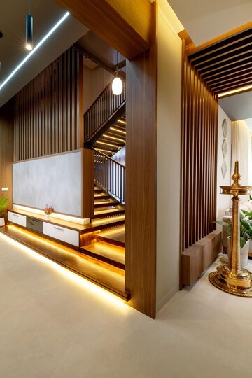 Staircase in 4 BHK Independent House at Aranattukara – for Sale