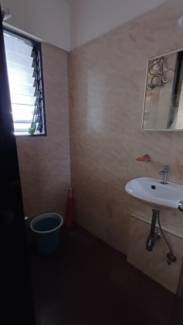 Bathroom in 3 BHK Apartment at Aditya Thana CHS Sopan, Panch Pakhadi – for Rent
