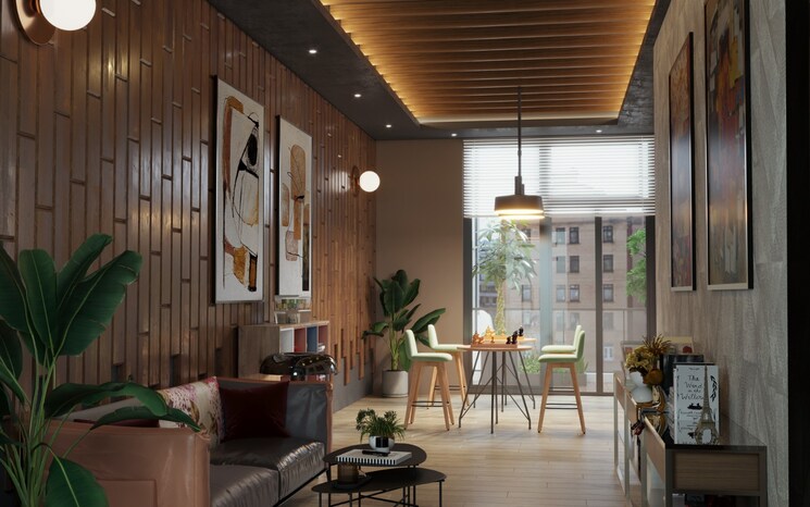 Living Room, maphar-annexe 3 Bedroom 1976 Sq.Ft. Apartment In Lakdi Ka Pul Hyderabad 9066628