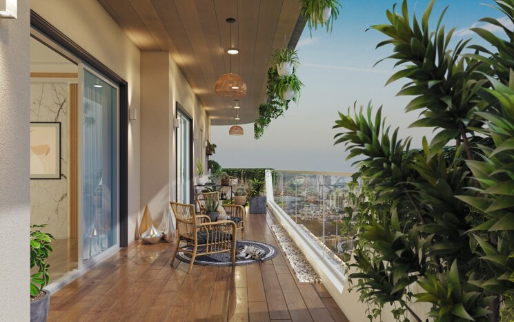 Balcony, maphar-calyx 3 Bedroom 1758 Sq.Ft. Apartment In Kondapur Hyderabad 9066666