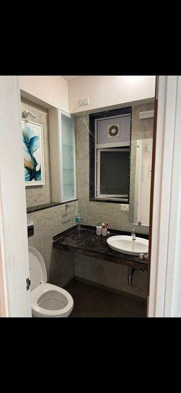 Bathroom in 2 BHK Apartment at L&T Crescent Bay T2, Parel – for Rent