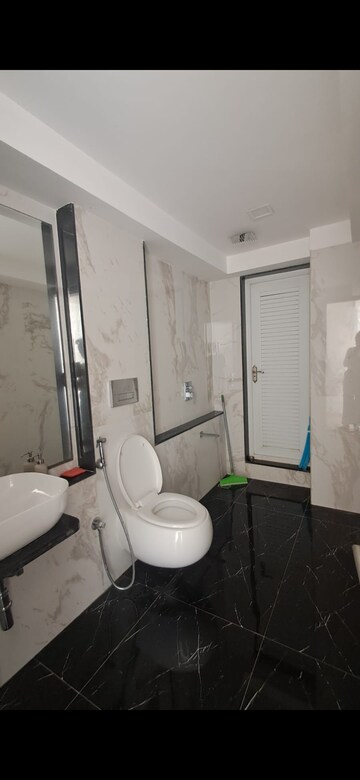 Bathroom in 2 BHK Apartment at Ruparel Ariana, Parel – for Rent