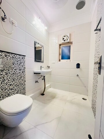 Bathroom in 2 BHK Builder Floor at Chittaranjan Park – for Rent