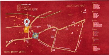 4 BHK Apartment – Map Location View at Signature Global Twin Tower DXP, Sector 84 - for Sale