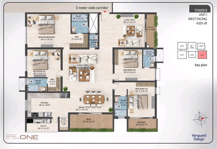 Floor Plan, sas-diamond-towers 4 Bedroom 4080 Sq.Ft. Apartment In Financial District Hyderabad 9068730