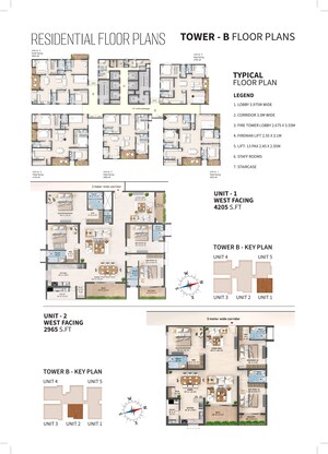 Floor Plan in 4 BHK Apartment at SAS Diamond Towers, Financial District – for Sale