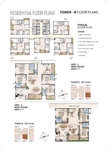 Floor Plan in 4 BHK Apartment at SAS Diamond Towers, Financial District – for Sale