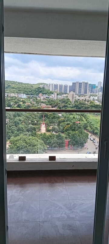 Balcony in 2 BHK Apartment at RR Lunkad 66 Avenue, Pimple Nilakh – for Rent
