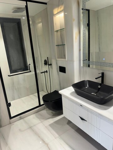 Bathroom in 3 BHK Apartment at Nizamuddin – for Rent