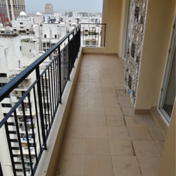 Balcony in 3 BHK Apartment at Amrapali Crystal Homes, Sector 76 – for Rent