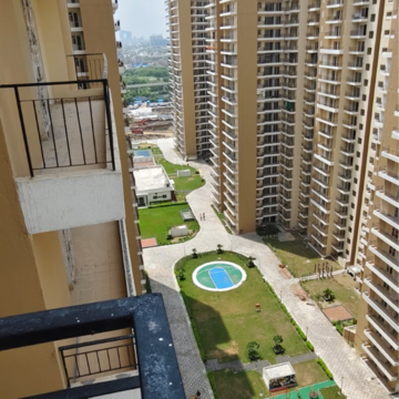 Balcony in 3 BHK Apartment at Amrapali Crystal Homes, Sector 76 – for Rent
