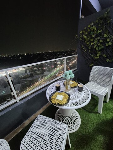 Balcony in Studio Apartment at Gaur City Center, Sector 4 Greater Noida – for Rent