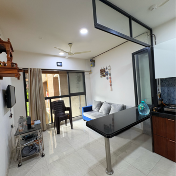 Living Room in 1 BHK Apartment at Lodha Crown Quality Homes, Saket Complex – for Rent