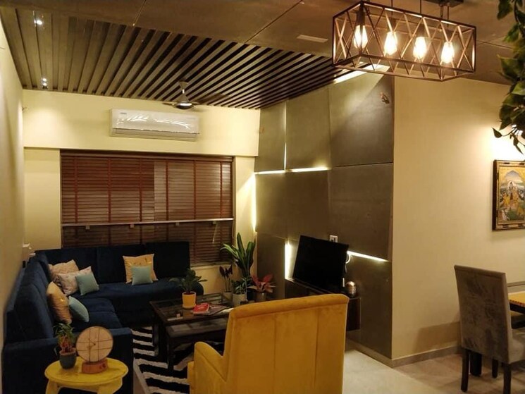 Living Room, romell-aether 3 Bedroom 980 Sq.Ft. Apartment In Goregaon East Mumbai 9069853