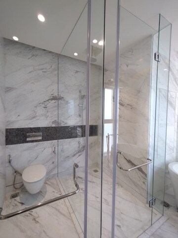 Bathroom in 4 BHK Apartment at Bhartiya Leela Residences, Thanisandra Main Road – for Rent