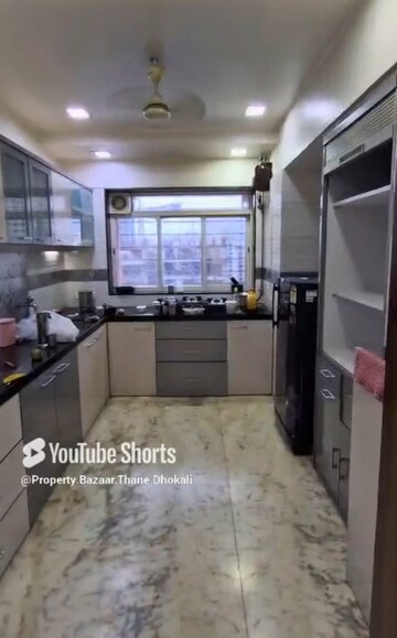Kitchen in 3 BHK Apartment at Soham Garden, Manpada – for Rent