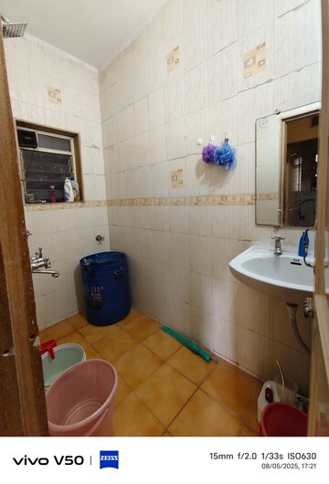 Bathroom in 1 BHK Apartment at Vishwakarma Tower, Kharghar – for Rent