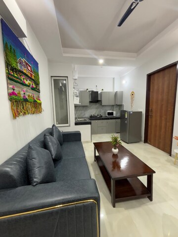 Living Room in 3 BHK Builder Floor at Ansal Sushant Apartments, Sushant Lok I – for Rent