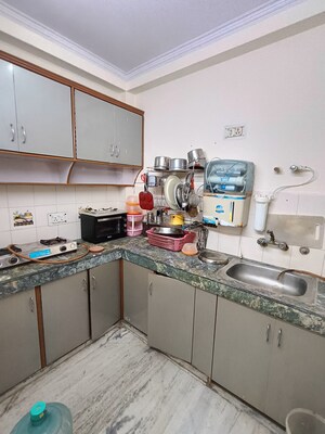 Kitchen in 2 BHK Builder Floor at Malviya Nagar – for Rent