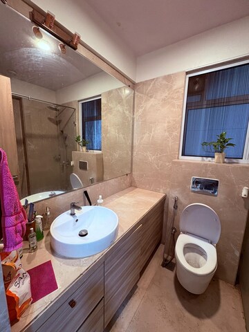 Bathroom in 3 BHK Apartment at Soham Crystal Spires, Ghodbunder Road – for Sale