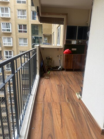 Balcony in 3.5 BHK Apartment at Bhartiya Nikoo Homes, Thanisandra Main Road – for Rent