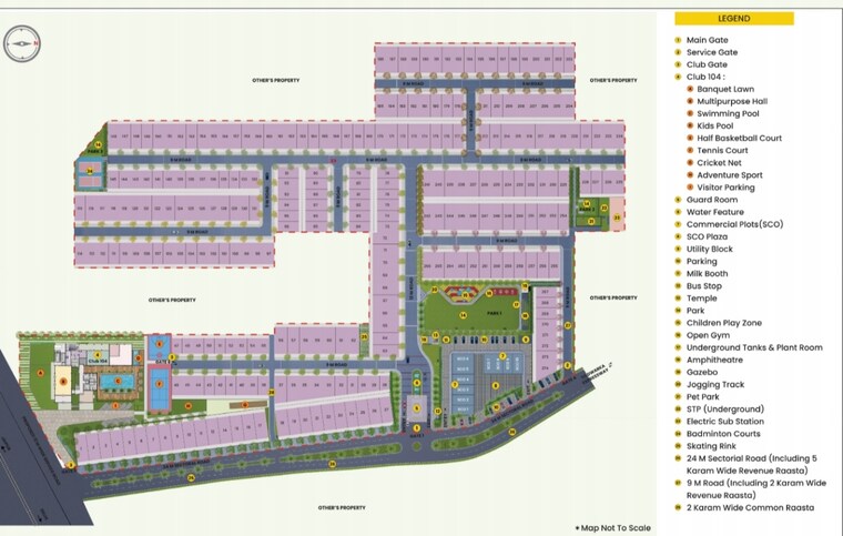 Master Plan, m2k-olive-greens 3 Bedroom 1578 Sq.Ft. Builder Floor In Sector 104 Gurgaon 9071287