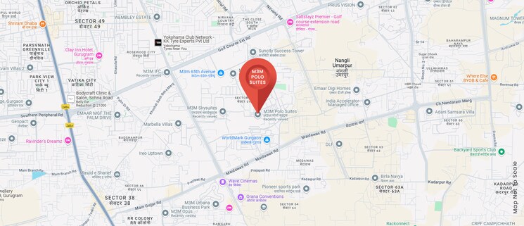 Map Location, m3m-polo-suites 3 Bedroom 4010 Sq.Ft. Apartment In Sector 65 Gurgaon 9071676