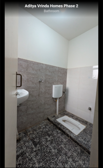 Bathroom in Studio Apartment at Aditya Vrinda Homes Phase 2, Shahpur Bamheta – for Rent