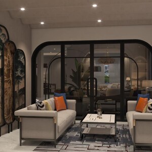 Living Room in 6+ BHK Penthouse at M3M Golf Estate, Sector 65 – for Sale