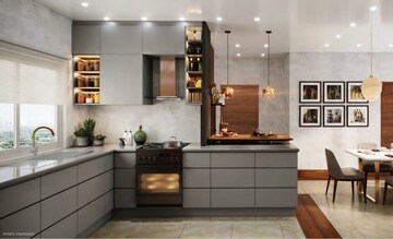 Kitchen in 3 BHK Apartment at Sobha Windsor, Whitefield – for Sale