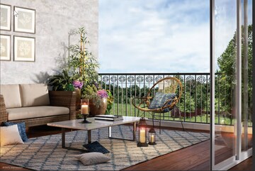 Balcony in 3 BHK Apartment at Sobha Windsor, Whitefield – for Sale