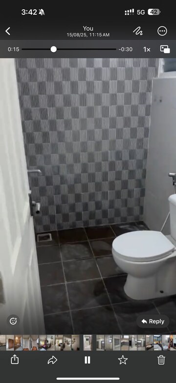 Bathroom in 3 BHK Apartment at Sowparnika Indraprastha, Whitefield – for Rent