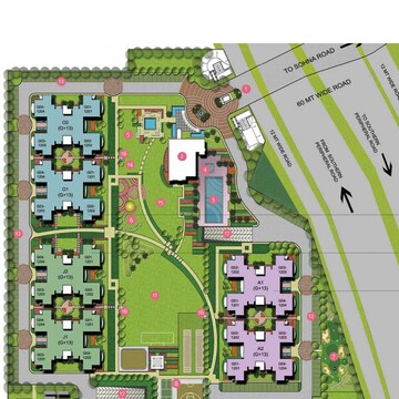 Master Plan in 3 BHK Apartment at Unitech Exquisites, Fazilpur Jharsa – for Sale