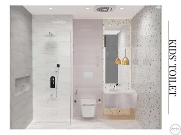 Bathroom in 4 BHK Apartment at Lodha World Crest, Worli – for Sale