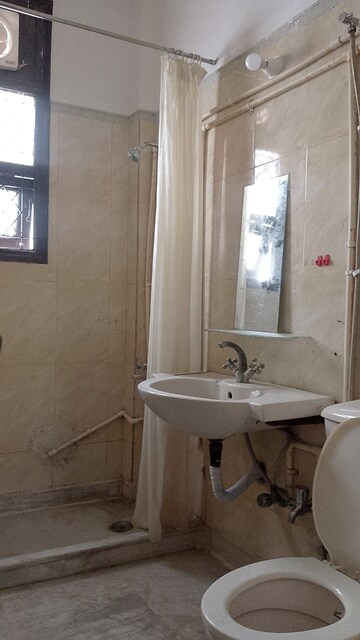 Bathroom in 2 BHK Builder Floor at Malviya Nagar – for Rent