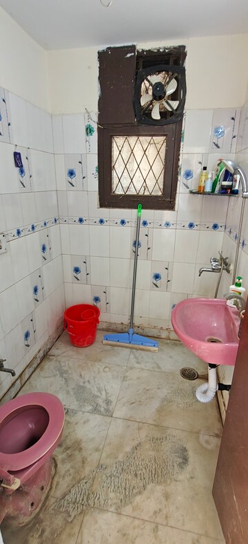 Bathroom in 1 RK Penthouse at Malviya Nagar – for Rent