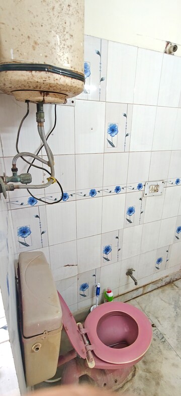 Bathroom in 1 RK Penthouse at Malviya Nagar – for Rent