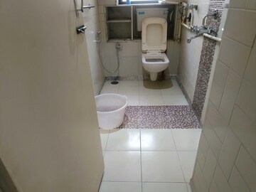 Bathroom in 2 BHK Apartment at Juhu Darshan CHS, Andheri West – for Rent